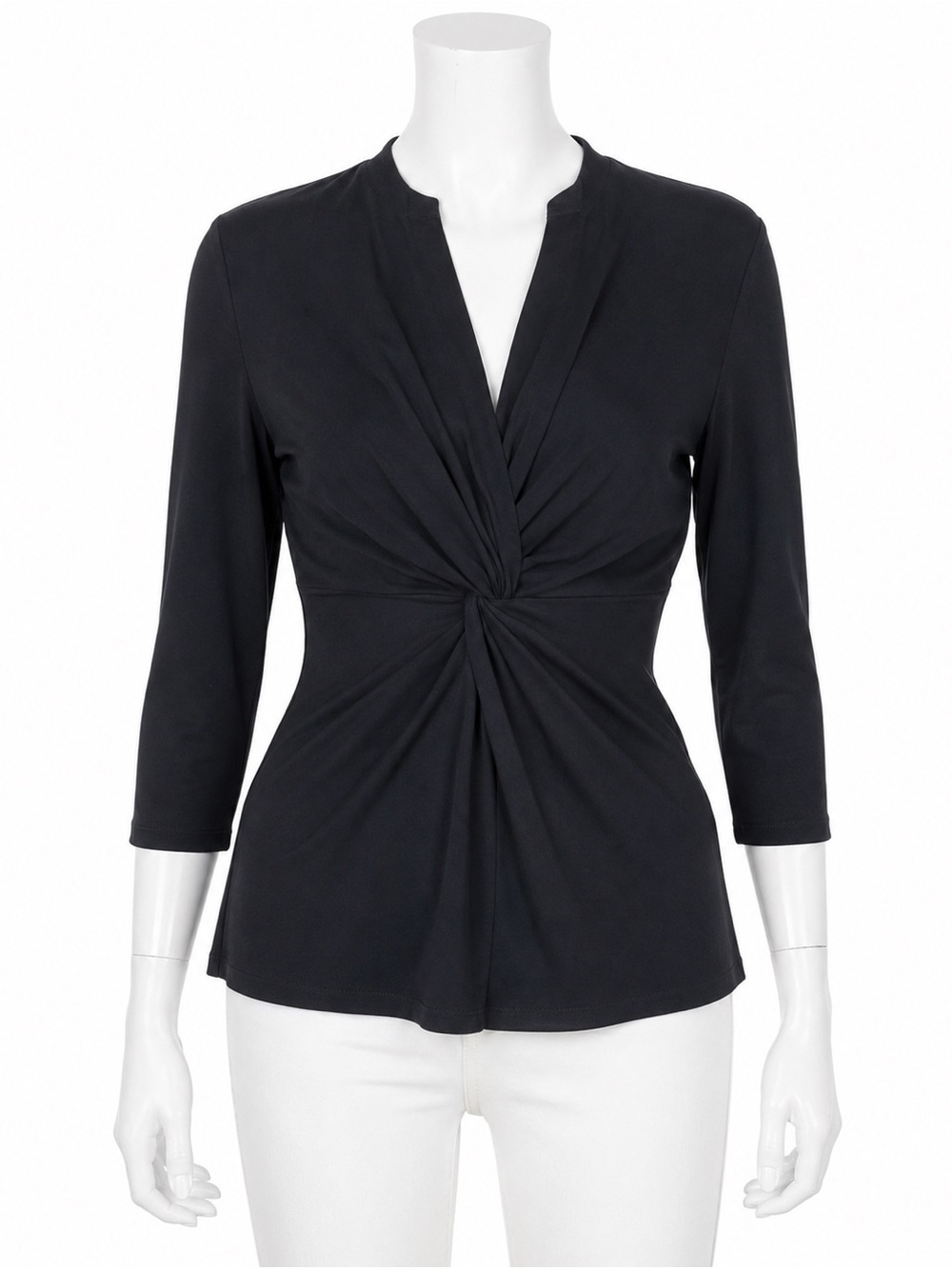 Dkny Black Twist-Front Blouse